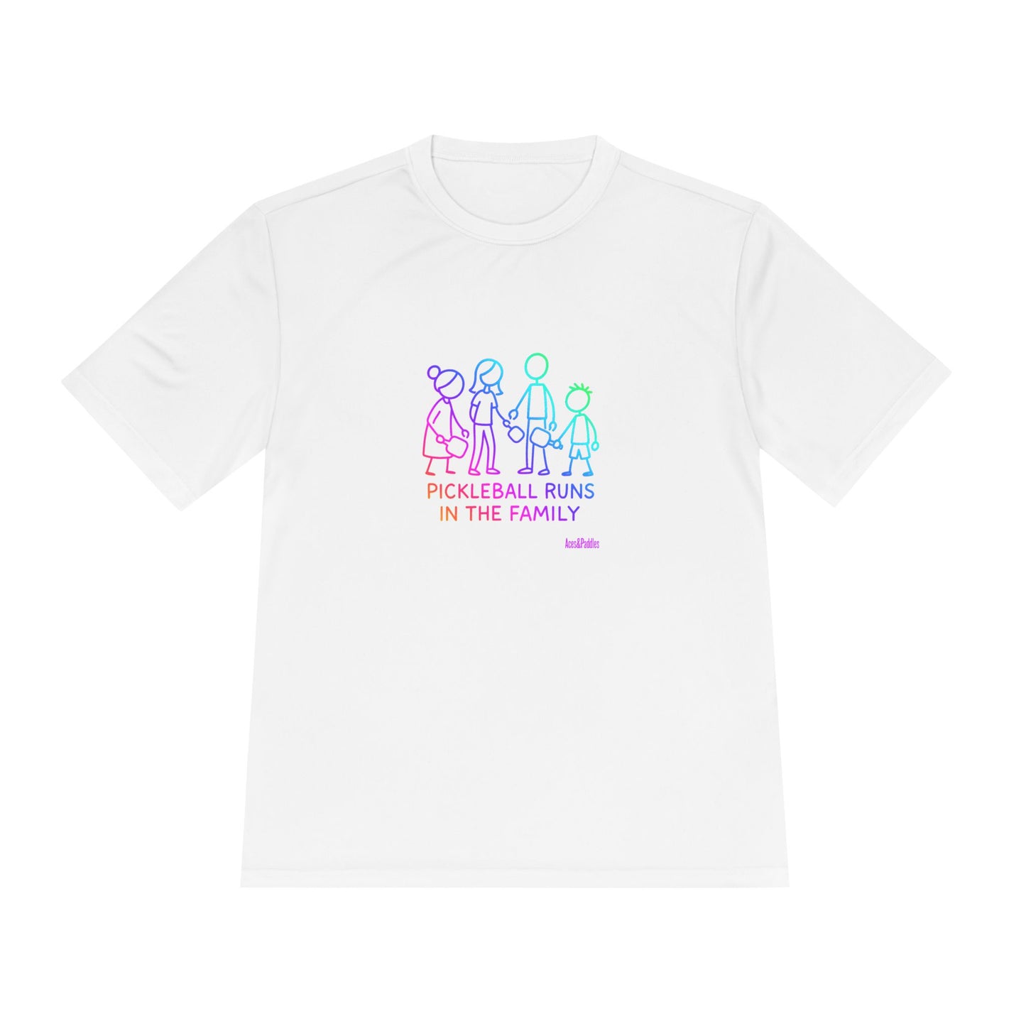 Pickleball Runs In The Family Unisex Moisture Wicking Tee - Fun Sports Shirt for Active Lifestyles