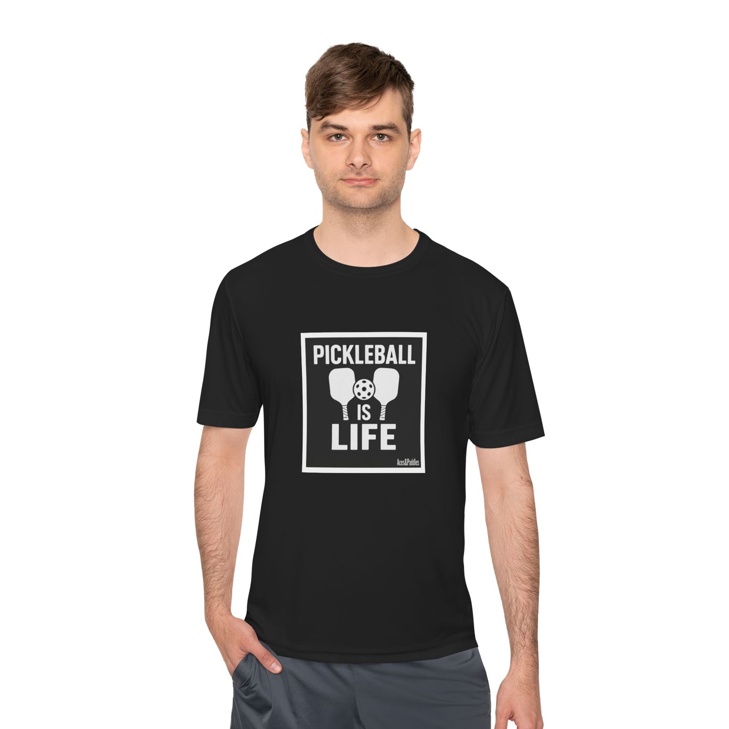 Pickleball Is Life Unisex Moisture Wicking Tee - Perfect for Sports Enthusiasts